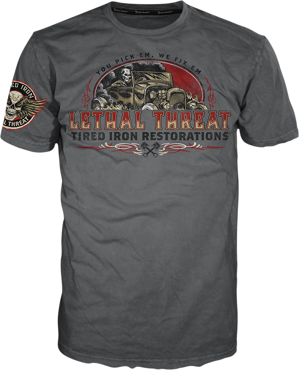 Lethal Threat Vintage Velocity Tired Iron Restorations T Shirt