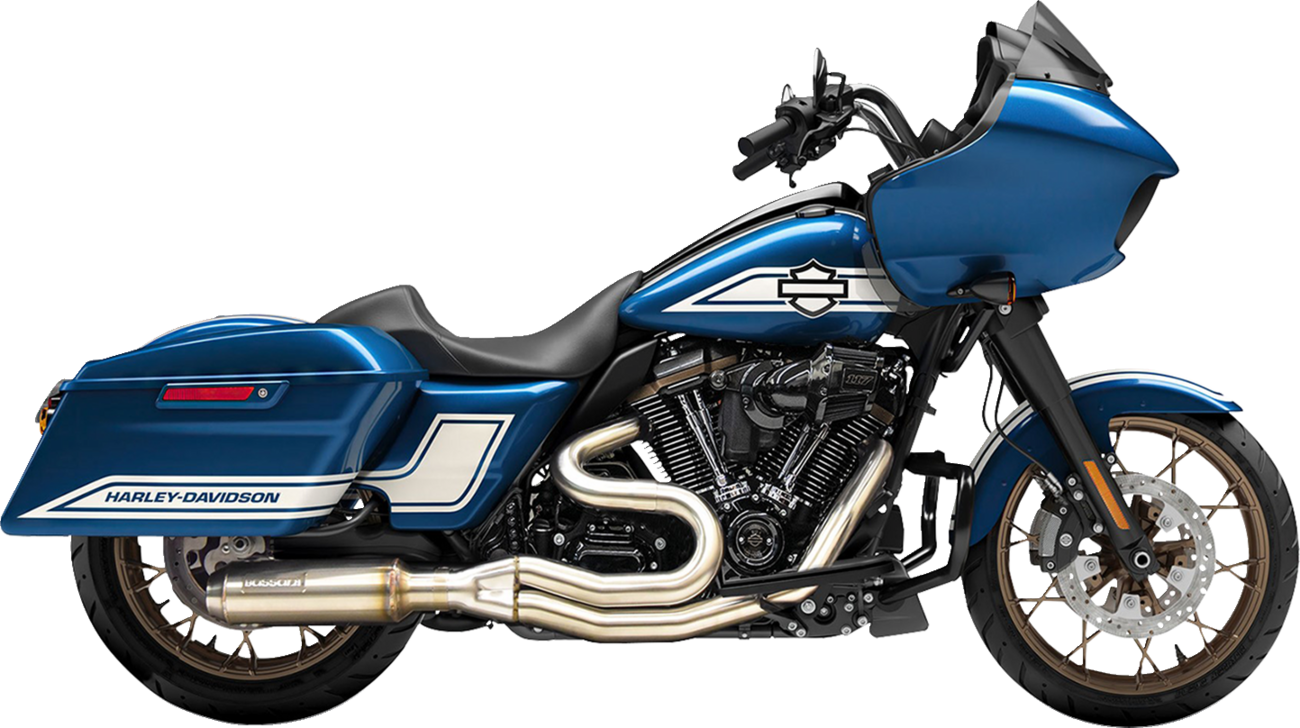 Bassani Xhaust 2-into-1 Mid-Length Exhaust System with Super Bike Muffler - 49-State