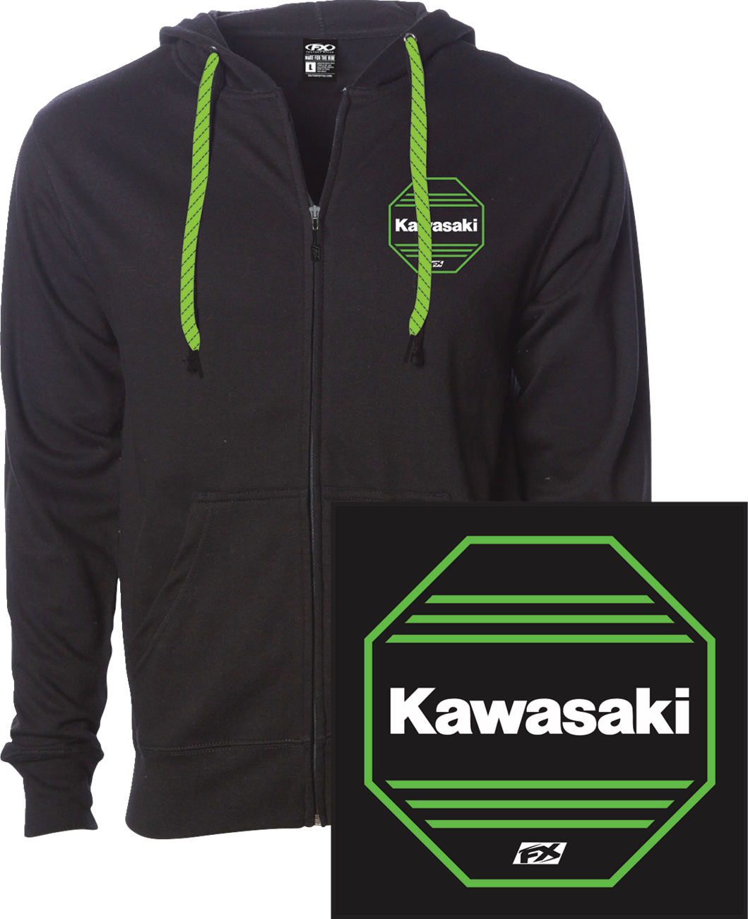 Factory Effex Kawasaki Octagon Zip Up Hoodie