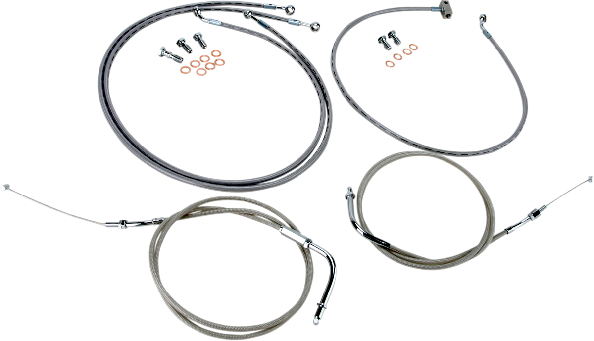Baron Stainless Handlebar Cable/Line Kit