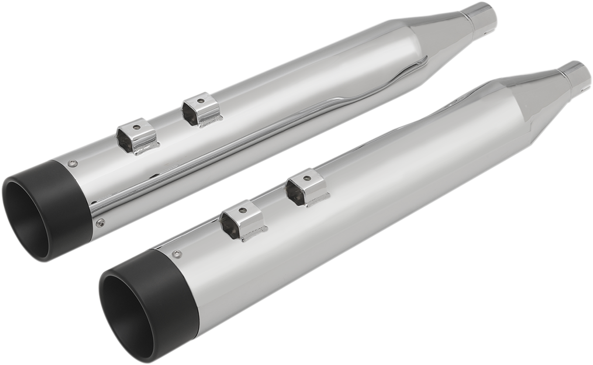 Drag Specialties 4" Slip-On Mufflers with Billet End Caps