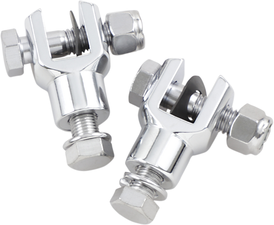 Drag Specialties Replacement Chrome Foot Peg Clevis Mounts
