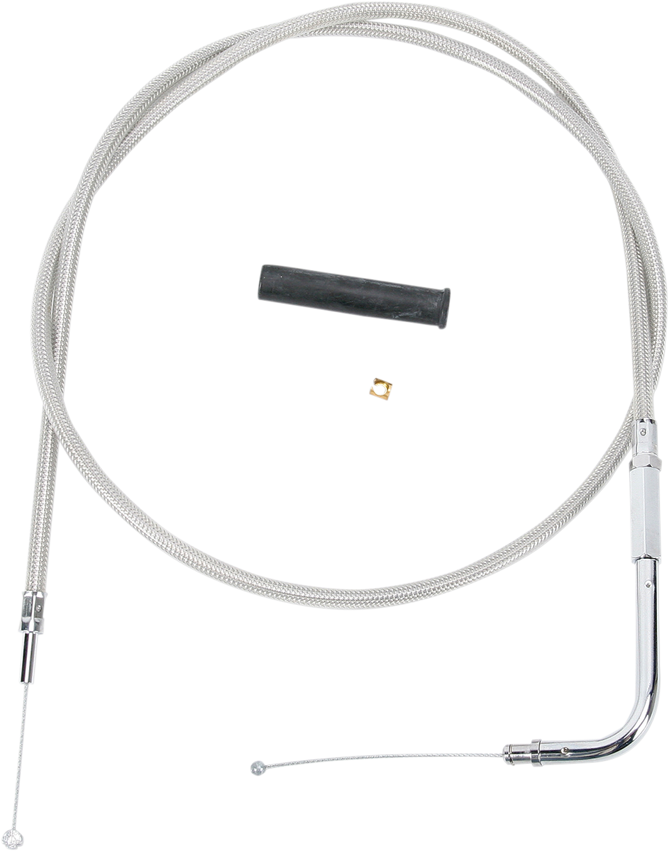 Drag Specialties Stainless Braided Throttle Cable
