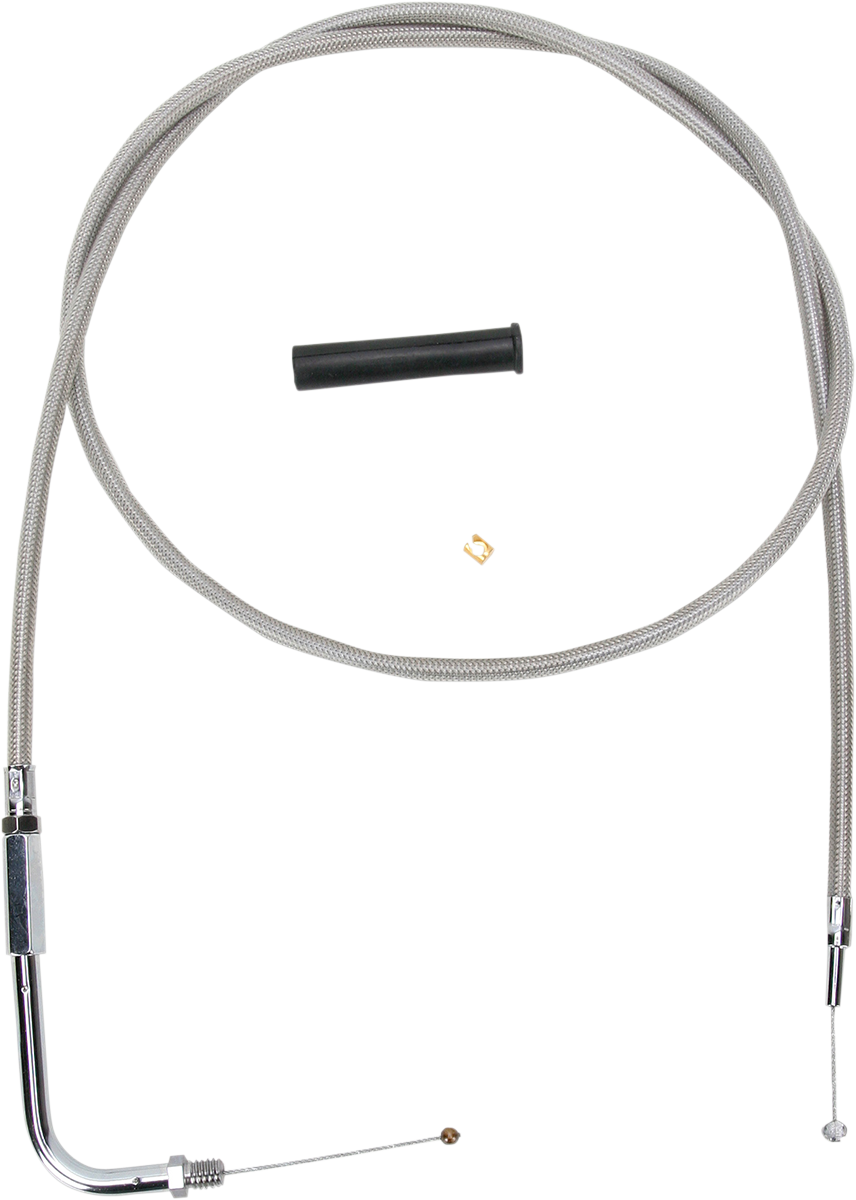 Drag Specialties Stainless Braided Throttle Cable