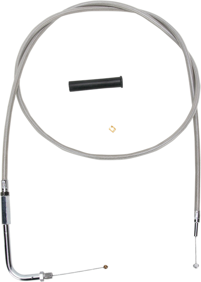 Drag Specialties Stainless Braided Throttle Cable