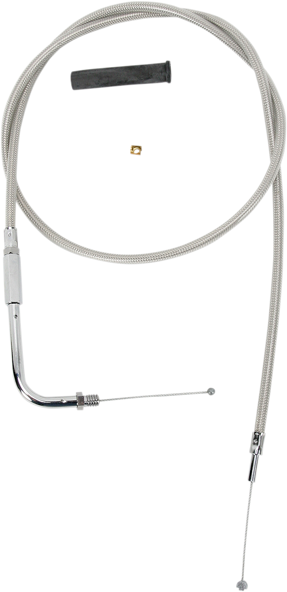 Drag Specialties Stainless Braided Throttle Cable