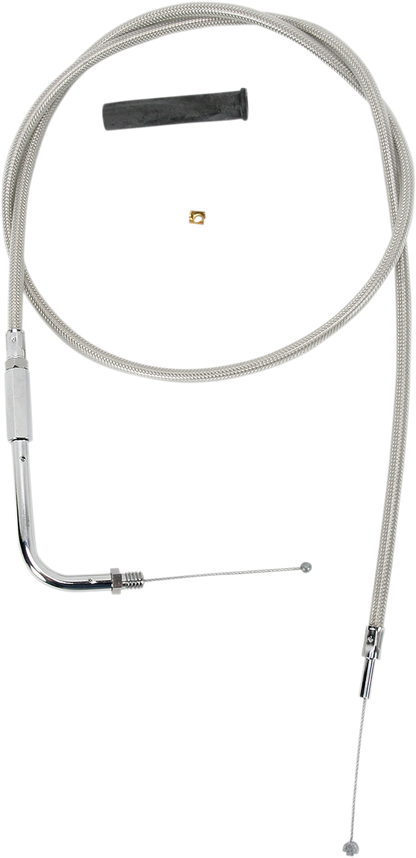 Drag Specialties Stainless Braided Throttle Cable