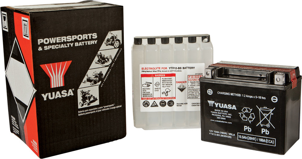 YUASA AGM Maintenance Free Battery
