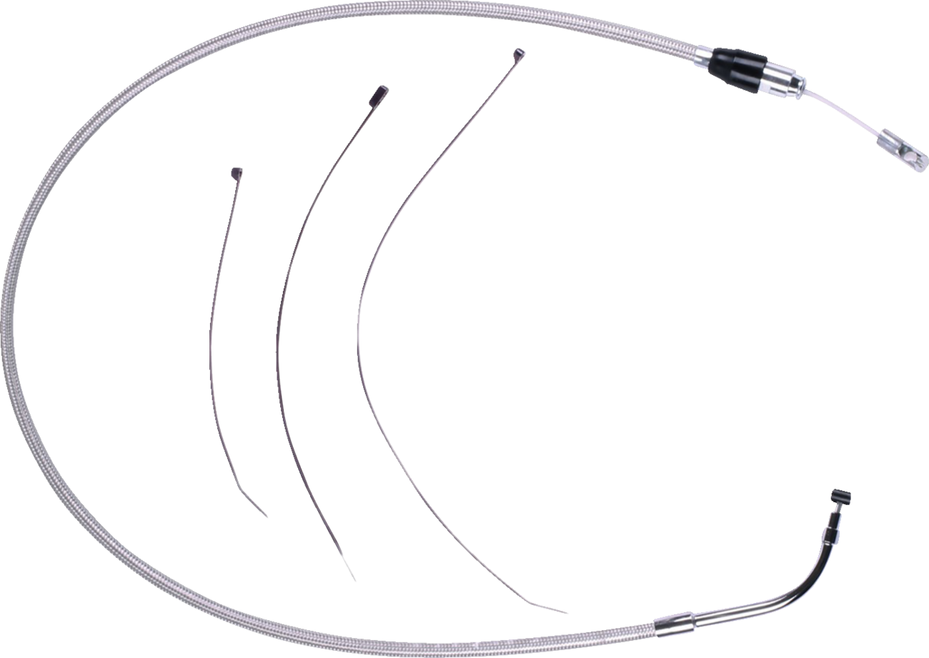 Magnum Shielding Polished Stainless Quick Connect Upper Clutch Cable