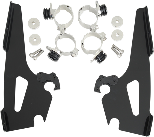 Memphis Shades Windshield Batwing Trigger-Lock Complete Mount Kit