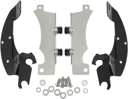 Memphis Shades Windshield Batwing Trigger-Lock Complete Mount Kit