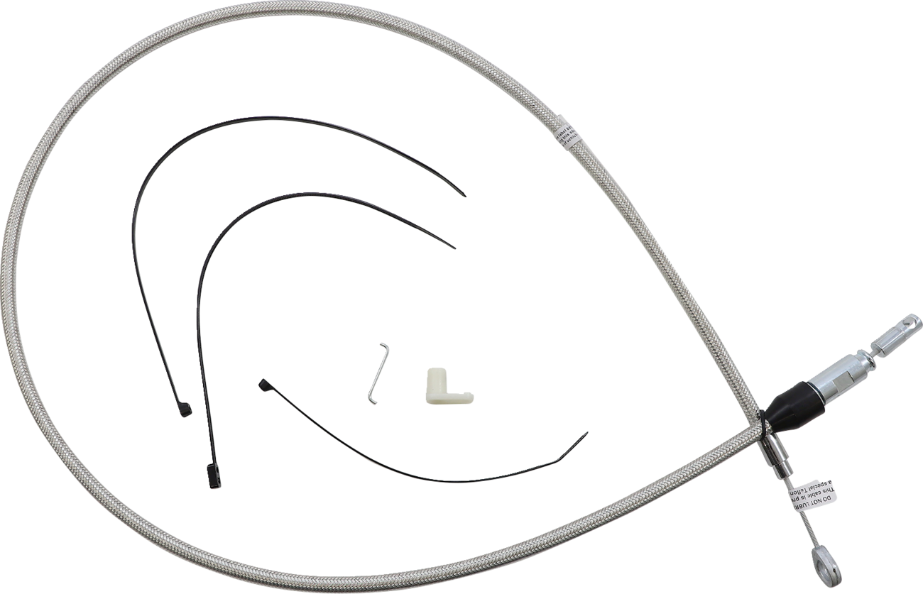 Magnum Shielding Polished Stainless Quick Connect Upper Clutch Cable