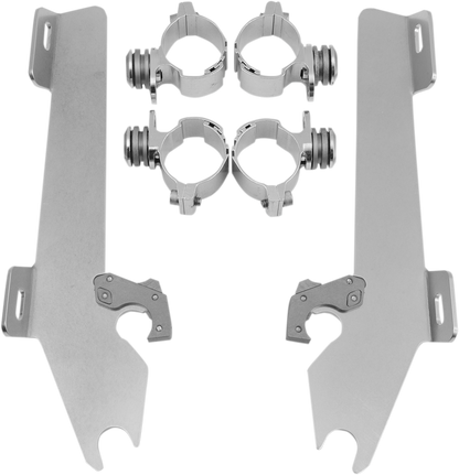 Memphis Shades Windshield Batwing Trigger-Lock Complete Mount Kit