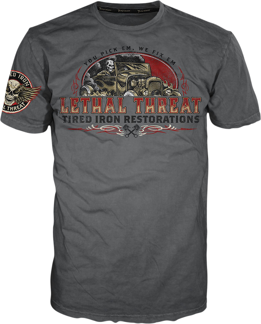 Lethal Threat Vintage Velocity Tired Iron Restorations T Shirt