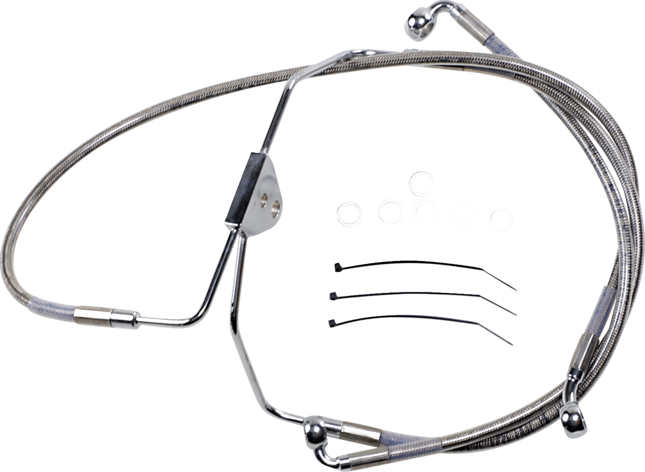 Drag Specialties Extended Length Stainless Steel Brake Line Kit