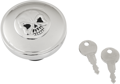 Drag Specialties Screw-In Locking Skull Gas Cap