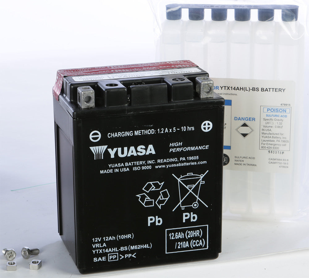 YUASA AGM Maintenance Free Battery