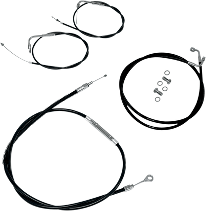 LA Choppers Standard Black Vinyl Handlebar Cable/Brake Line Kit
