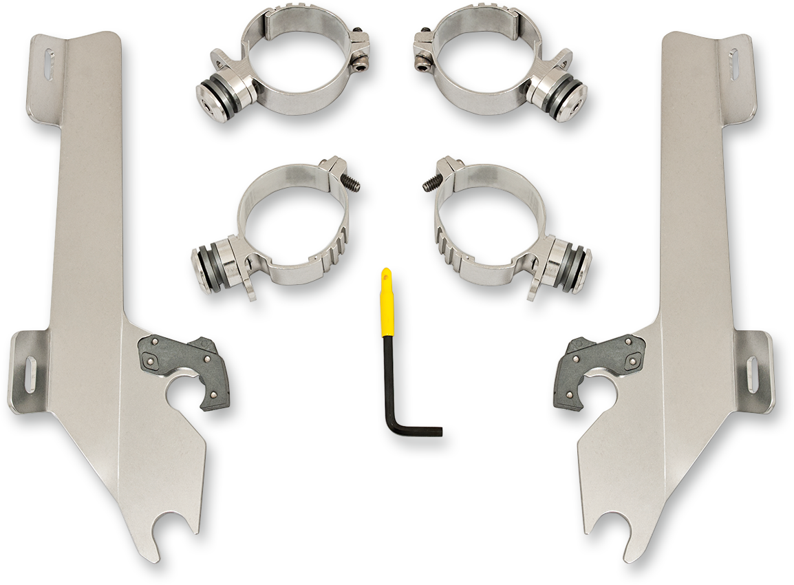 Memphis Shades Windshield Batwing Trigger-Lock Complete Mount Kit