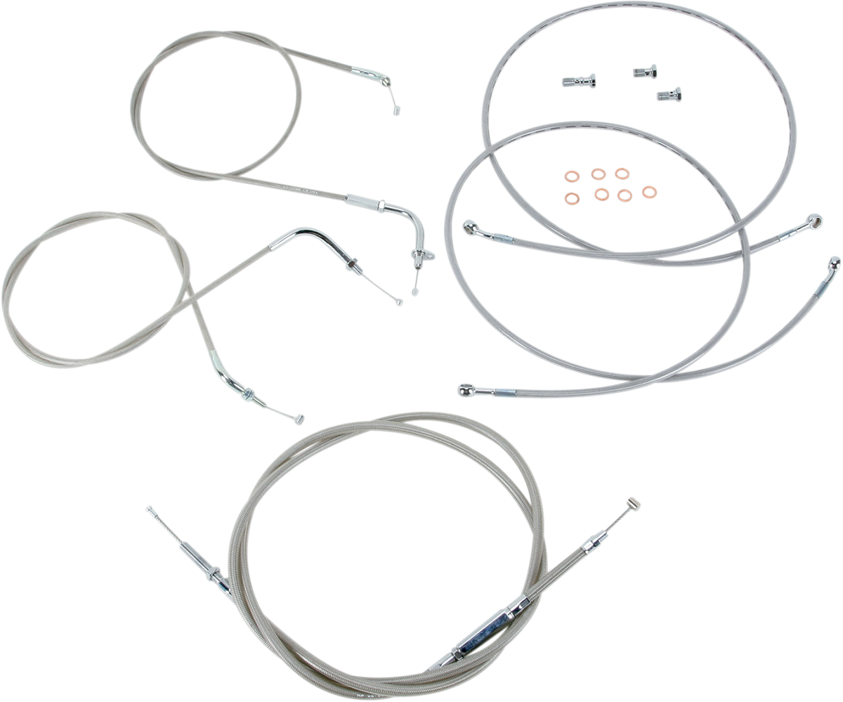 Baron Stainless Handlebar Cable/Line Kit