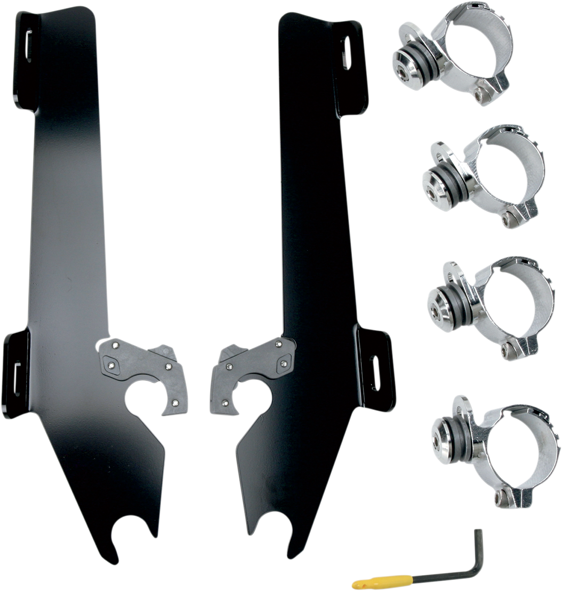 Memphis Shades Windshield Batwing Trigger-Lock Complete Mount Kit