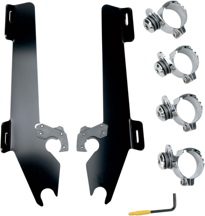 Memphis Shades Windshield Batwing Trigger-Lock Complete Mount Kit