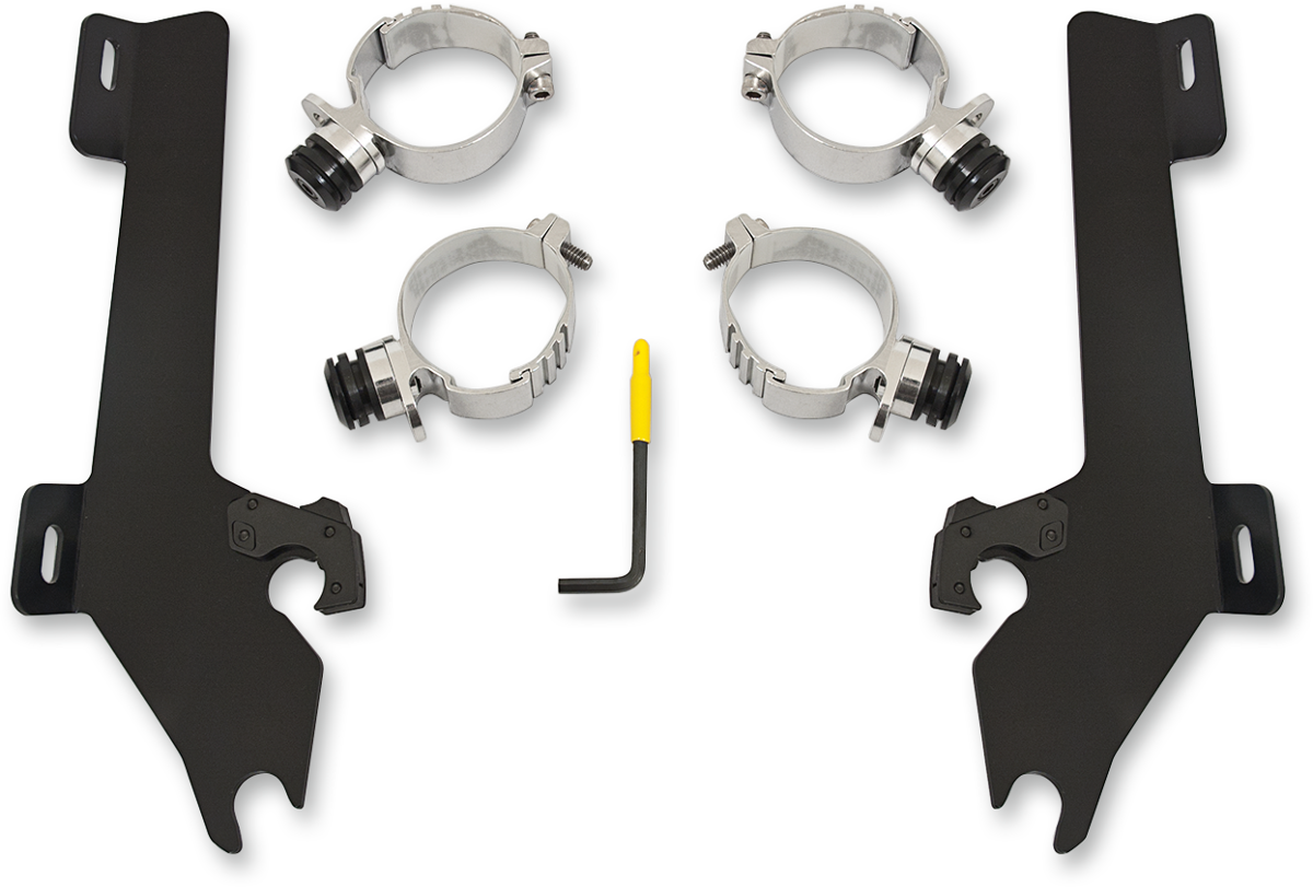 Memphis Shades Windshield Batwing Trigger-Lock Complete Mount Kit