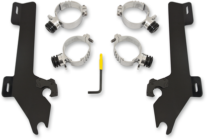 Memphis Shades Windshield Batwing Trigger-Lock Complete Mount Kit