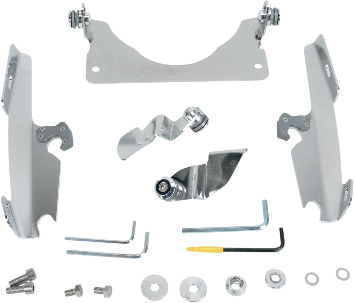 Memphis Shades Windshield Batwing Trigger-Lock Complete Mount Kit