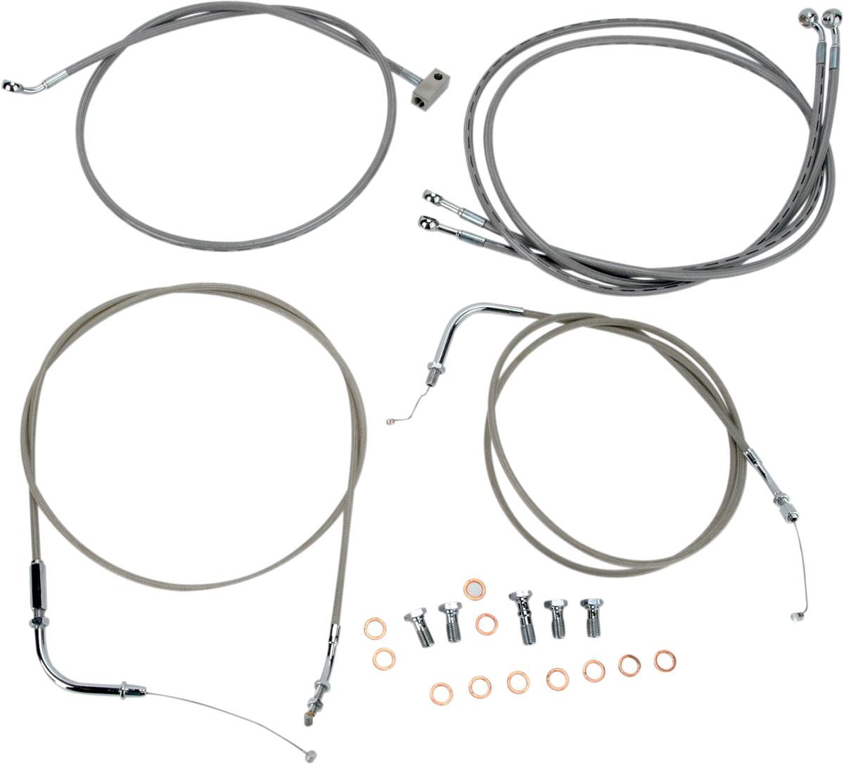 Baron Stainless Handlebar Cable/Line Kit