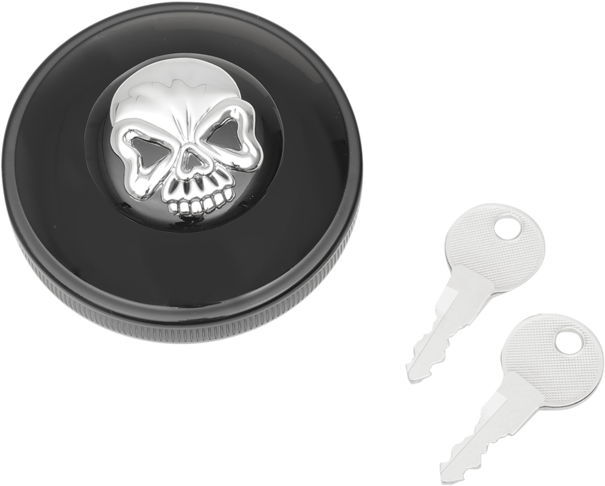 Drag Specialties Screw-In Locking Skull Gas Cap