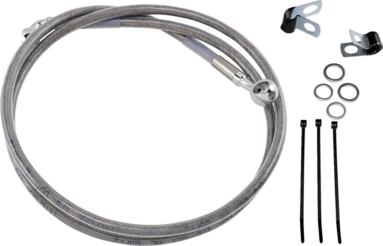 Drag Specialties Extended Length Stainless Steel Brake Line Kit