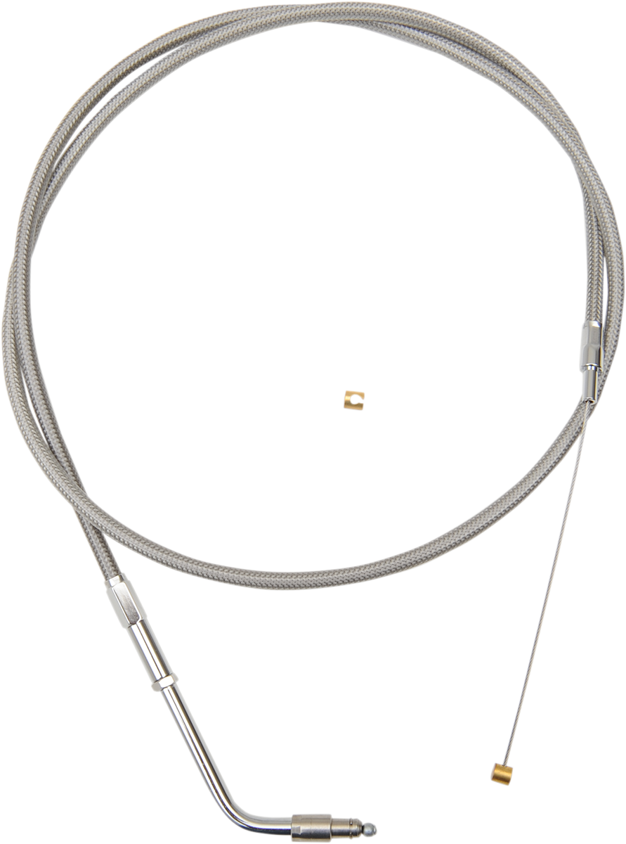 LA Choppers Stainless Braided Handlebar Throttle Cable