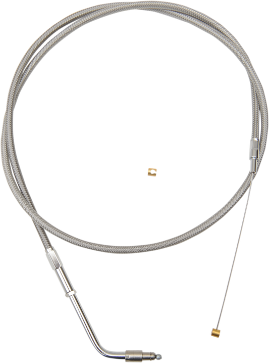 LA Choppers Stainless Braided Handlebar Throttle Cable