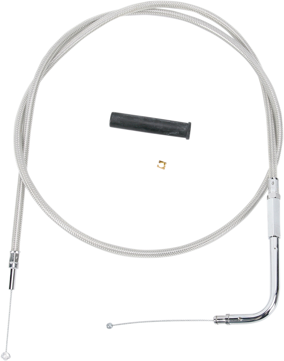Drag Specialties Stainless Braided Throttle Cable