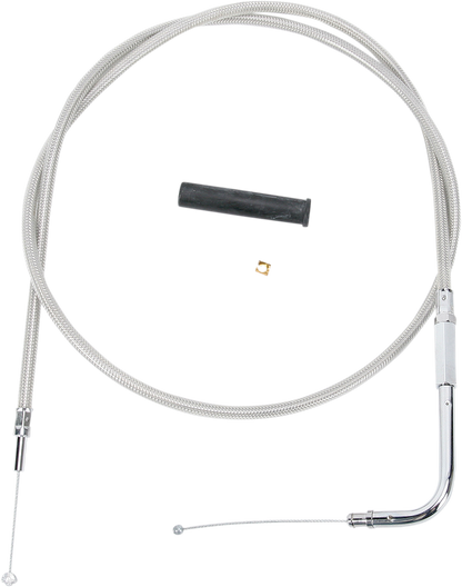 Drag Specialties Stainless Braided Throttle Cable