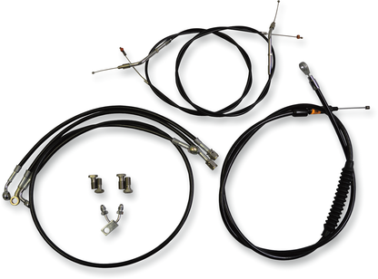 LA Choppers Standard Black Vinyl Handlebar Cable/Brake Line Kit