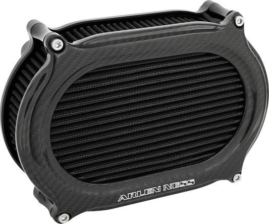 Arlen Ness Stage 2 Carbon Fiber Oval Performance Upgrade Air Filter Kit