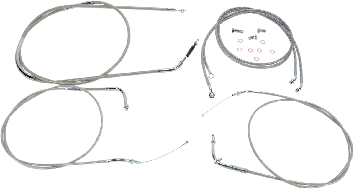 Baron Stainless Handlebar Cable/Line Kit