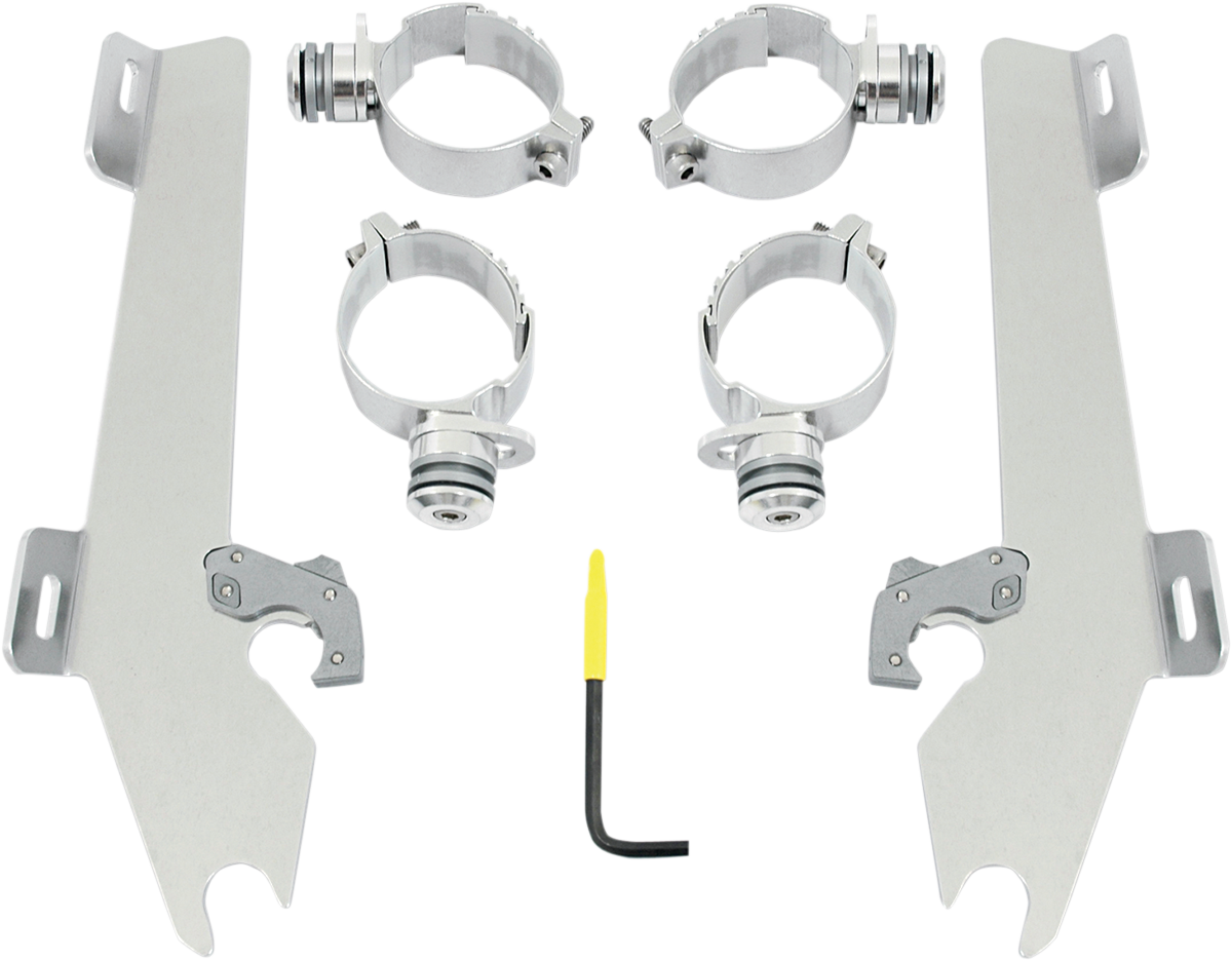 Memphis Shades Windshield Batwing Trigger-Lock Complete Mount Kit