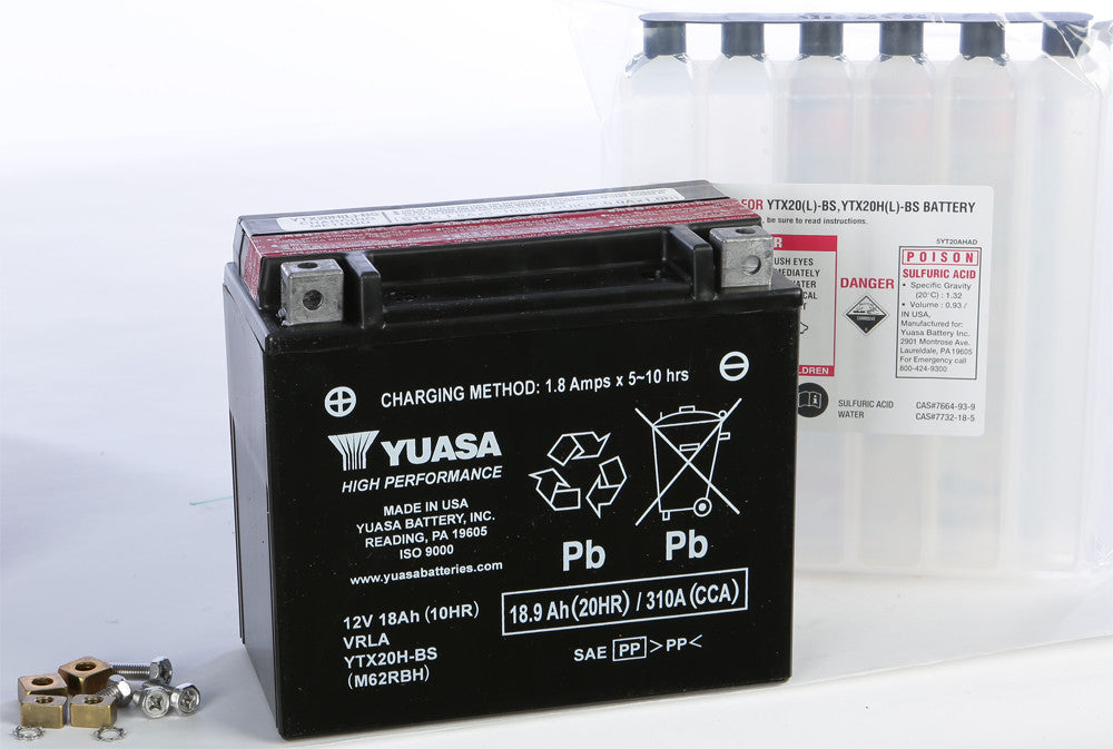 YUASA AGM Maintenance Free Battery