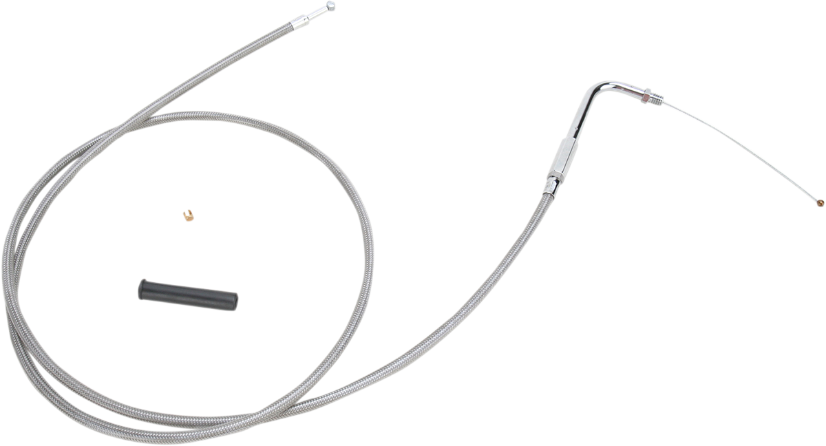 Drag Specialties Stainless Braided Throttle Cable