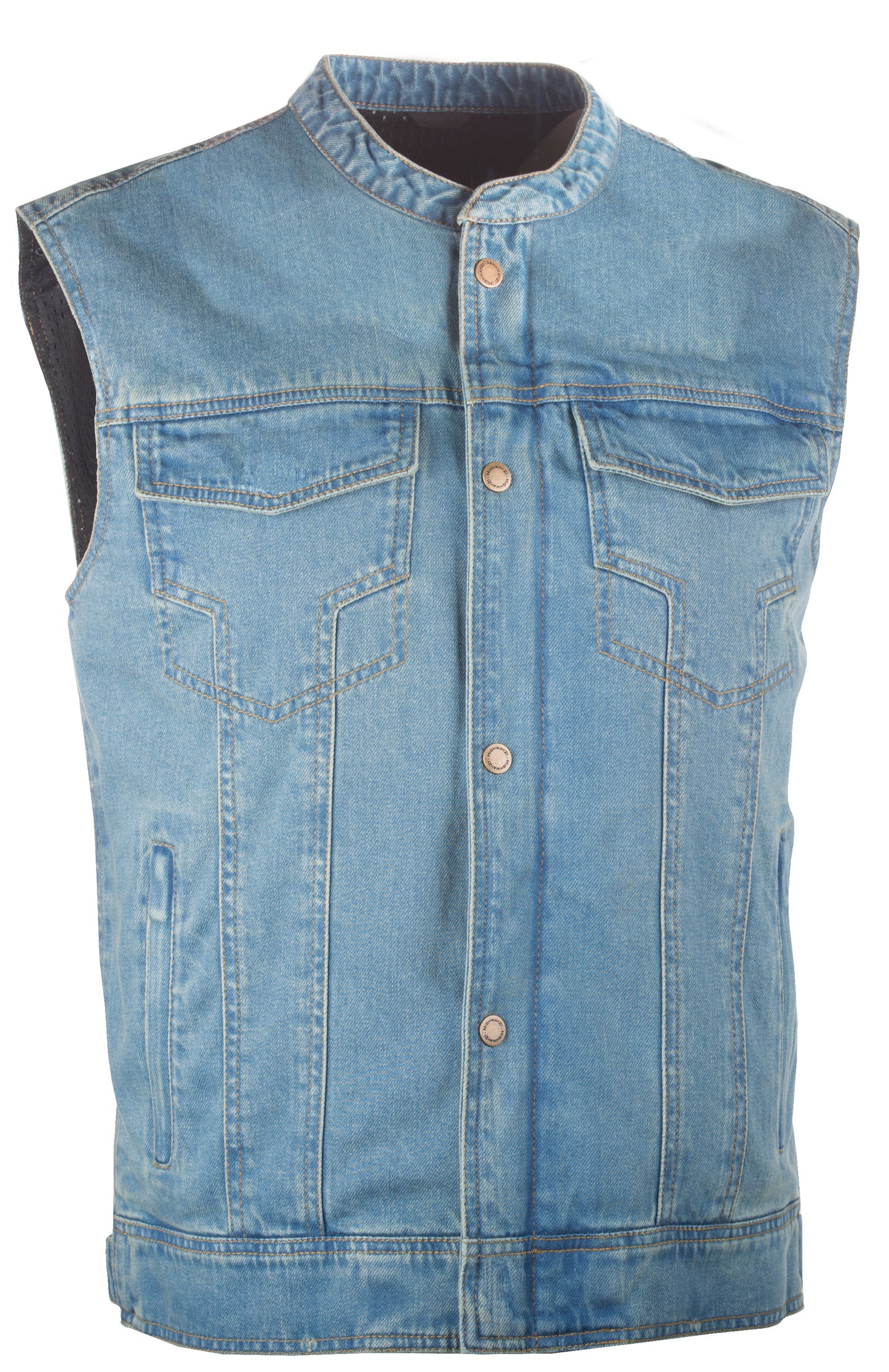 HIGHWAY 21 Iron Sights Club Collar Denim Vest