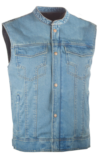 HIGHWAY 21 Iron Sights Club Collar Denim Vest