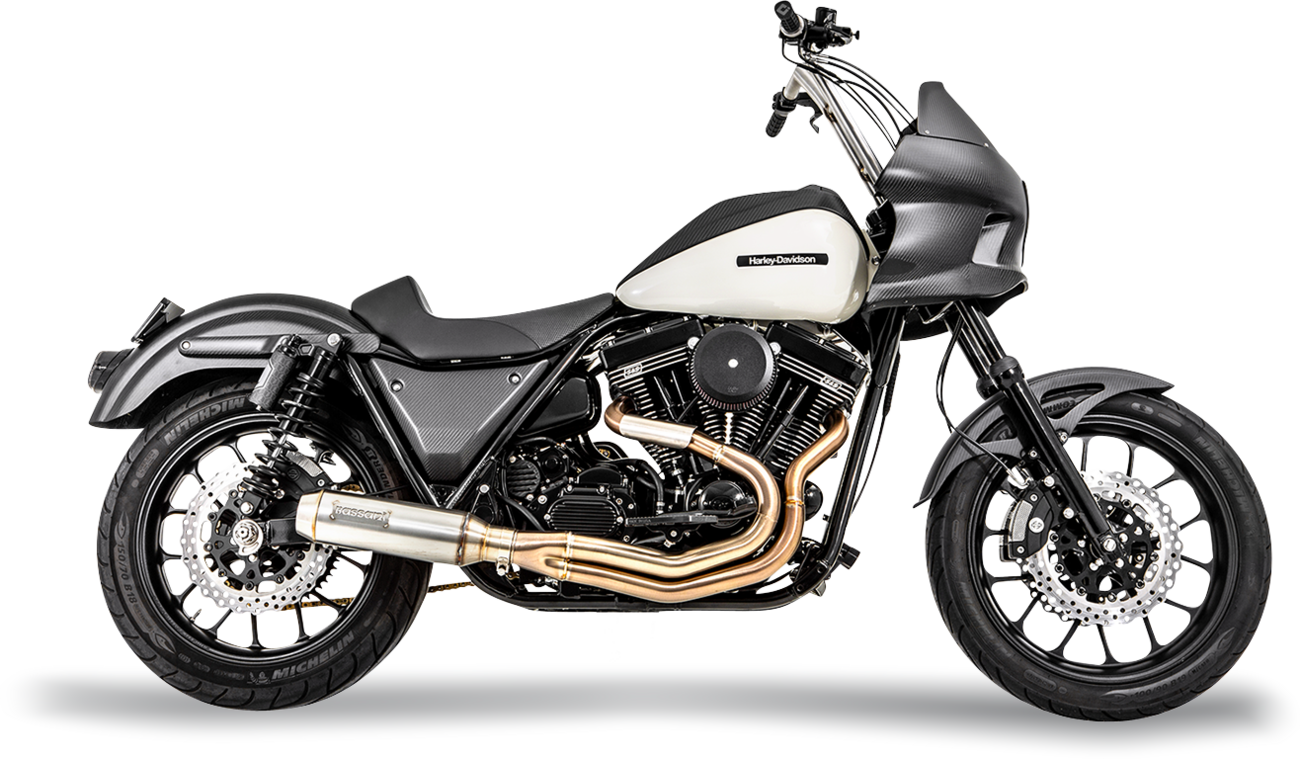Bassani Xhaust 2-into-1 Exhaust System with Super Bike 4" Muffler