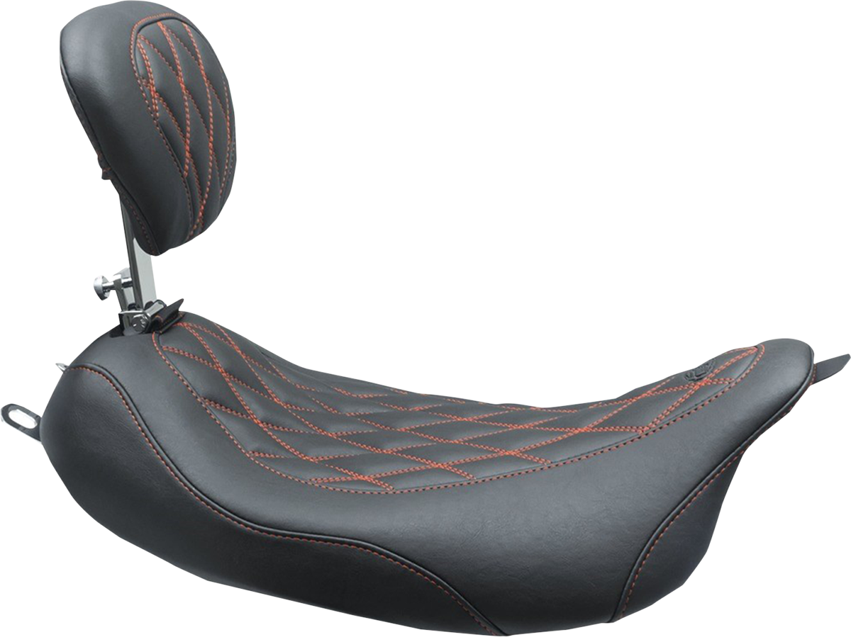 Mustang Wide Tripper Solo Seat - w/ Drivers Backrest