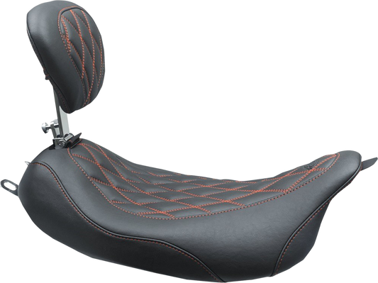 Mustang Wide Tripper Solo Seat - w/ Drivers Backrest