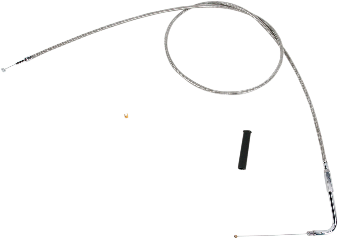 Drag Specialties Stainless Braided Throttle Cable