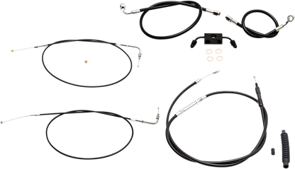 LA Choppers Standard Black Vinyl Handlebar Cable/Brake Line Kit