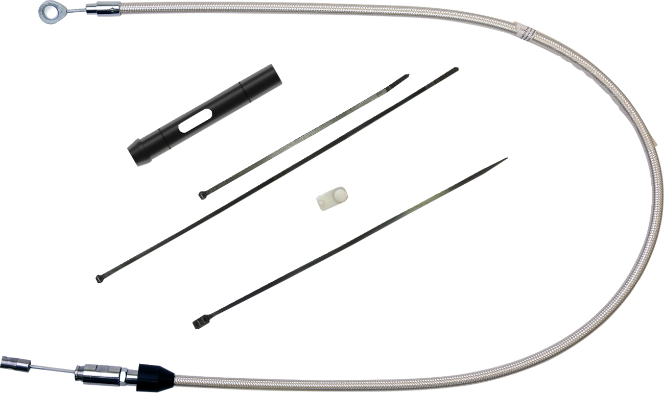 Magnum Shielding Polished Stainless Quick Connect Upper Clutch Cable